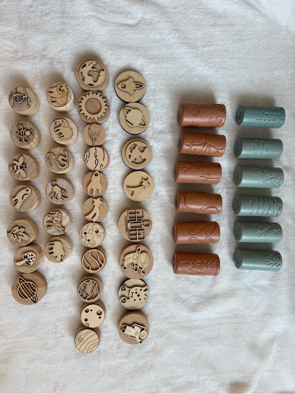 Yellow Door Rollers x 2 set + Misc wooden stamps